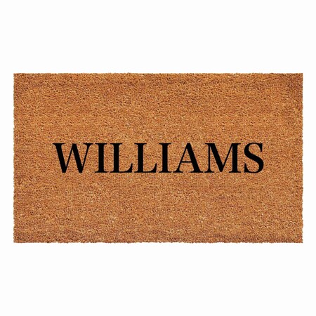 Calloway Mills Personalized Door Mat, Black, Natural, 30 in W x 48 in L 111573048